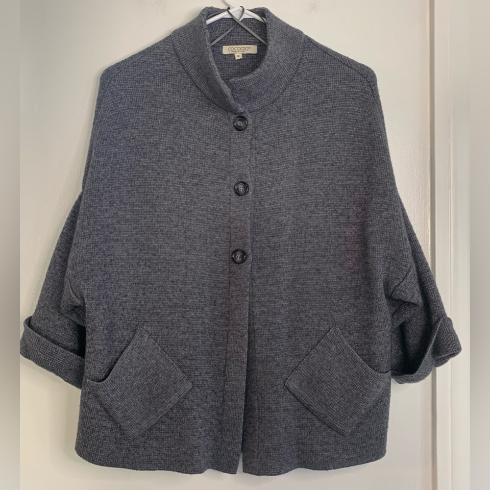 COCOGIO Grey Sweater Made in Italy Size Medium